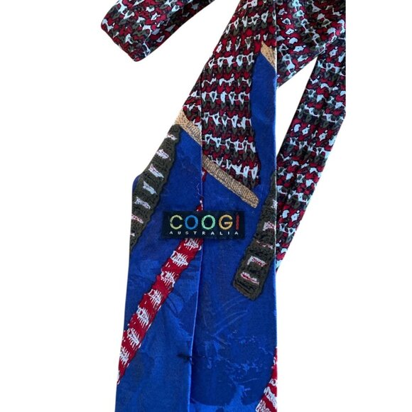 Coogi Australia 100% Silk Tie Multicolor Abstract Design Made in USA - Picture 2 of 4
